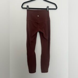 Lululemon Unlimit High-Rise Tight 25" Brown Earth Nulu size 4 style W5CZMS